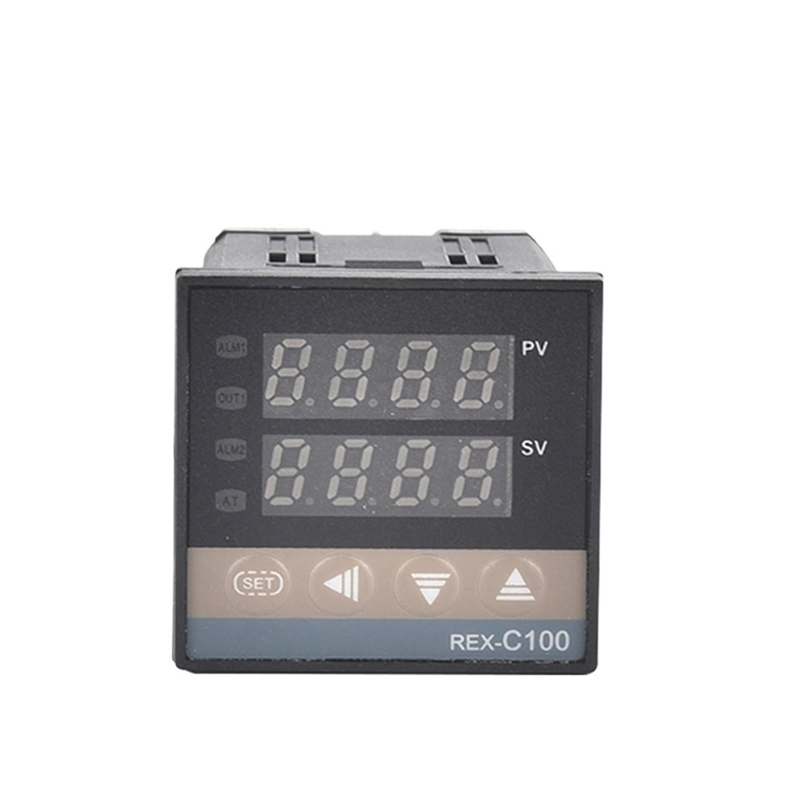 temperaturregler Digitaler intelligenter PID-Temperaturregler 220 V KJ PT100-Eingang SSR/Relaisausgang REX-C100 EIN Alarm-Thermostatregler(REX-C100 PT100 SSR)