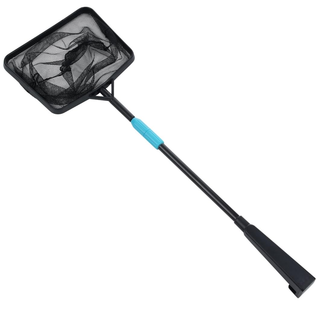 Épuisette de piscine avec sac, manche en acier inoxydable pour nettoyage de bassin et piscine