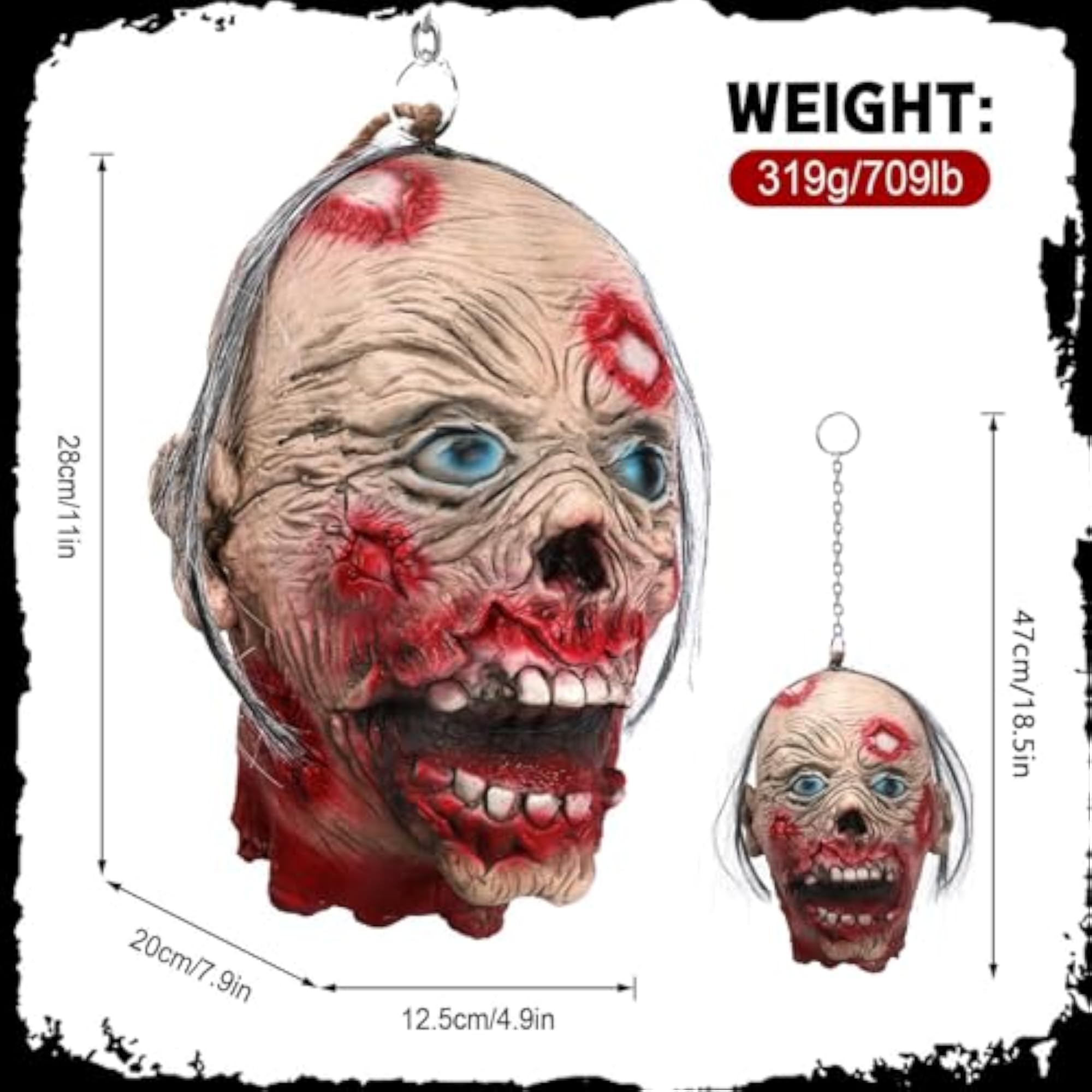 Scary Severed Head Zombie Decorations for Halloween