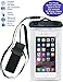 iEasye Waterproof Case Bag Pouch for Apple iPhone 6, 6 Plus, 5s, 5c, 5, Samsung Galaxy S6, S5, S4, Samsung Note 4, Note 3 - White