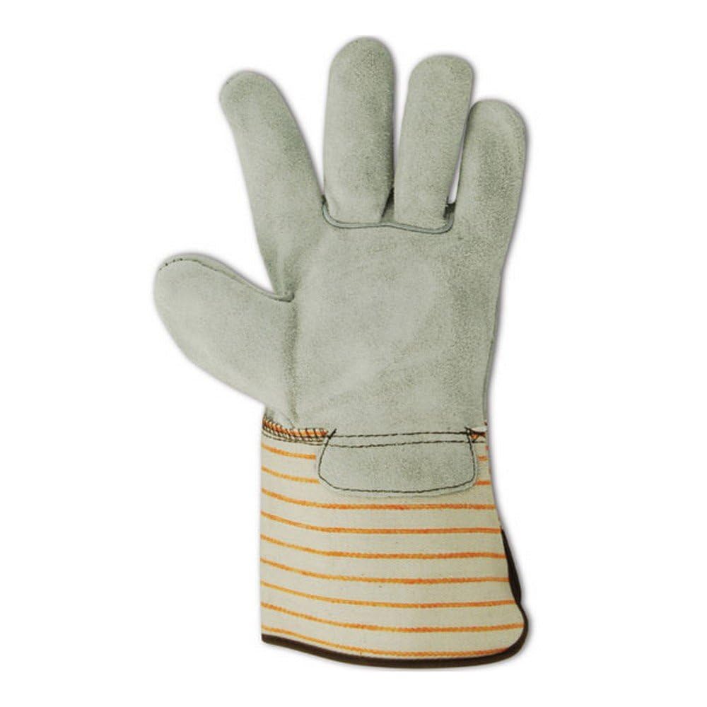 MAGID T6370G Top Gunn Full Side-Split Cow Leather Glove with Gauntlet Cuff, Work, Gray, 10/XL (12 Pair)