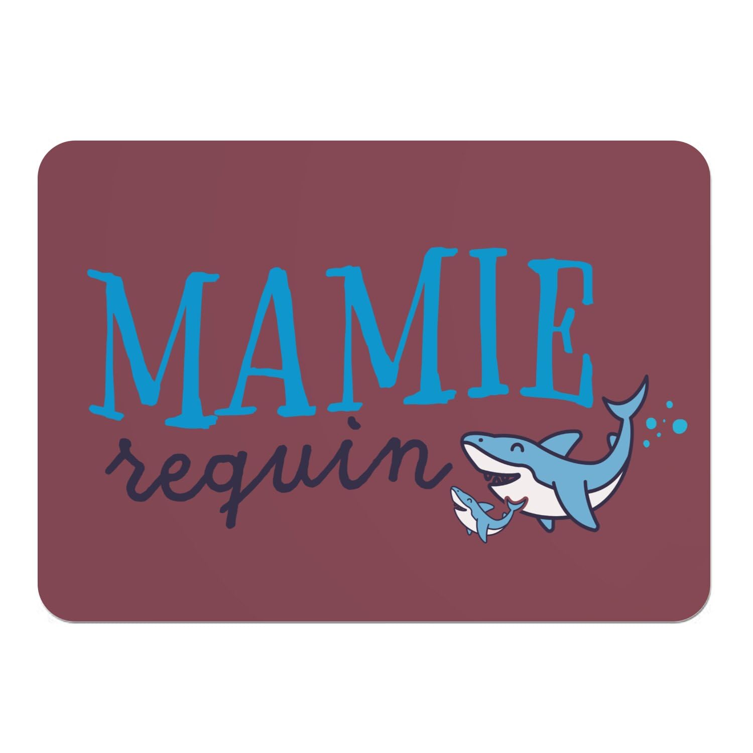 Sets de table souples en liège rouge Mamie Requin - 4 napperons 39,5x28,5 cm