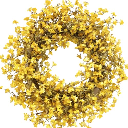 Forsythia Faux Flower Wreath