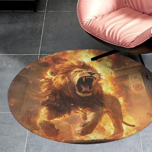 Tapete de terciopelo antideslizante Lion And Thunder para proteger suelos delicados 3