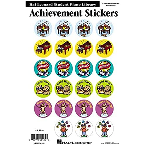 Achievement Stickers Package Hlspl (Hal Leonard Student Piano Library)