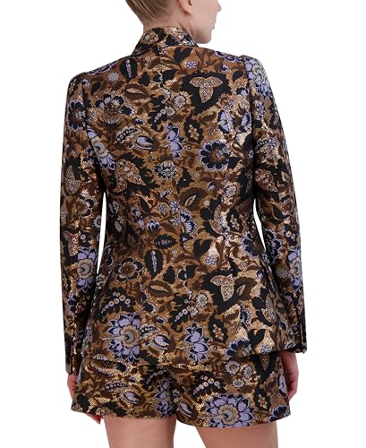 BCBGMAXAZRIA Women's Tall Size Long Sleeve V Neck Printed Blazer Jacket3