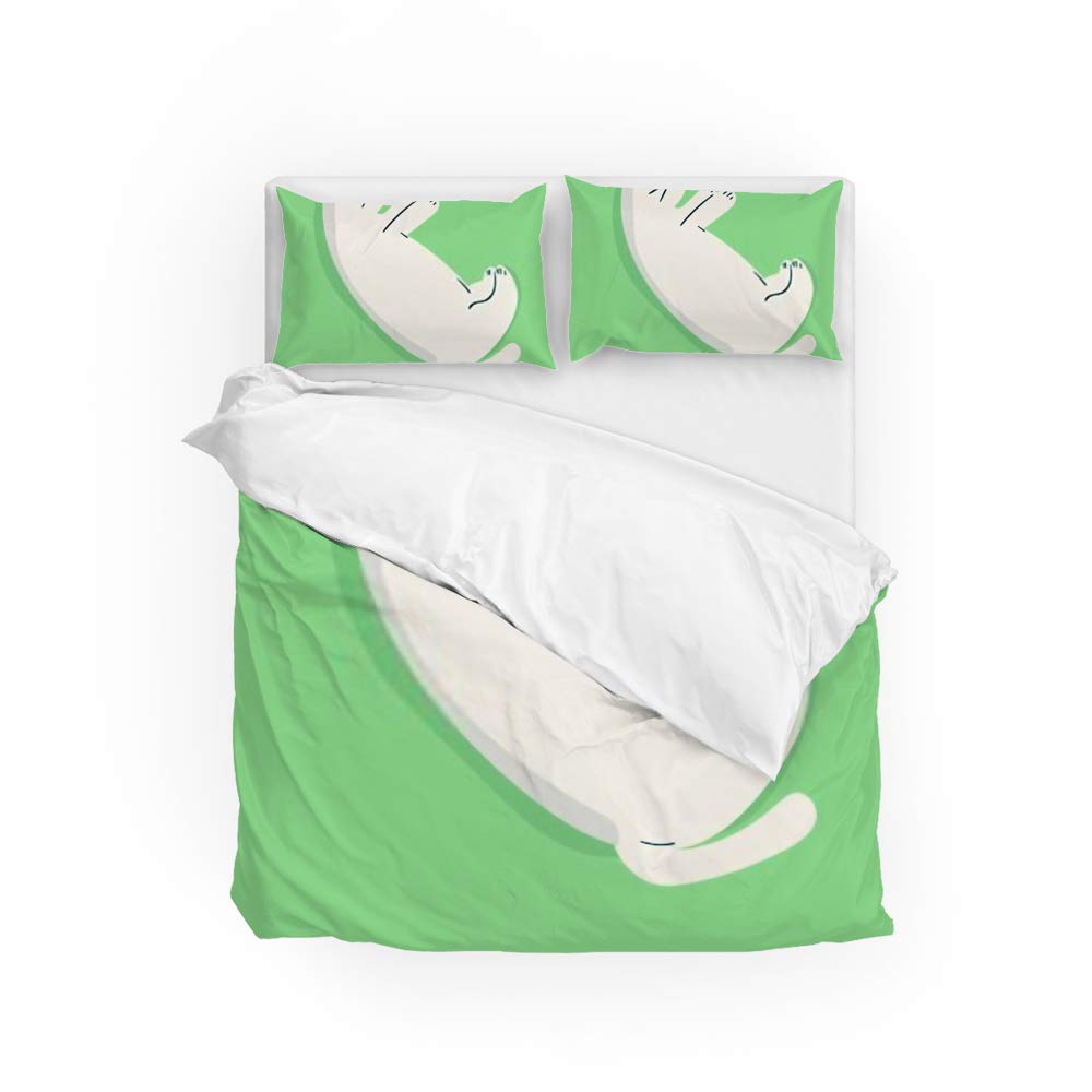 Housse de couette chat parure de lit douce pour des nuits sereines