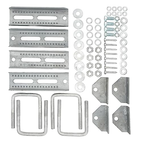 Kit support de couchette pivotant antirouille pour traverse de remorque 3x3 - 7