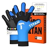 T1TAN Hobby guanti da portiere bambini AROX Blue, guanti da portiere für ragazzi, ragazze & adolescenti, 9-10 Sìhre, tanti colori, calcio guanti da portiere, traspiranti, taglia 6