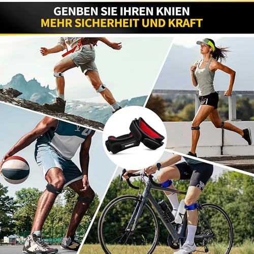 CAMBIVO 2 x Patellasehnenbandage, Knee Support, Patella Kniebandage, Verstellbare Bandage Knie für Damen und Männer beim Sport, Wandern, Fitness, Baseball, Volleyball