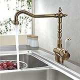 designer küchengeräte 5 Jahre Garantie Bluewater SYCYLIA Antike Messing Retro Küchenarmatur Küche Wasserhahn Designer Küchenarmatur Spültischarmatur Blue Water Waschtischarmatur Waschbecken Einhebelmischer Hochdruckarmatur Mischbatterie