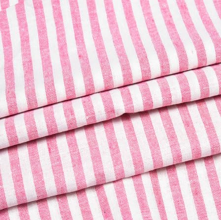 qashida Pure Cotton Striped Shirt Fabric ? 2.5 Meters | Soft & Breathable Material for Tailored Perfection, White, Pink-picture-32