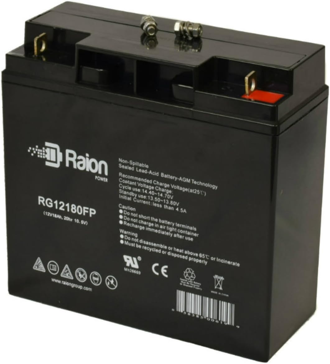 Raion Power 12V 18Ah Replacement AGM Battery for Chicago Electric 96157 5-in-1 Jumpstarter - 1 Pack