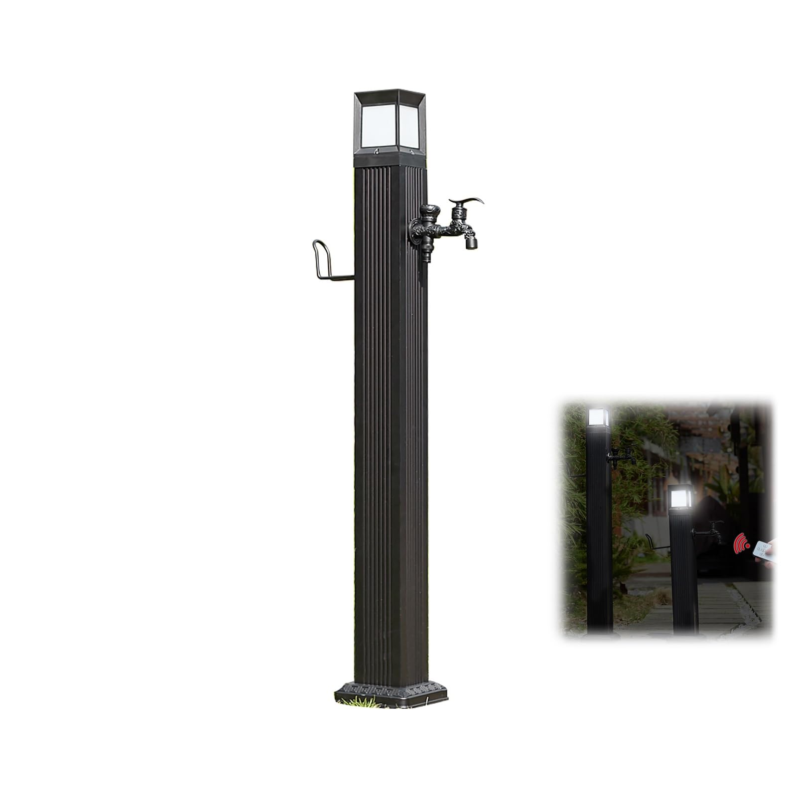 Solución independiente de aleación de aluminio con grifo de agua exterior