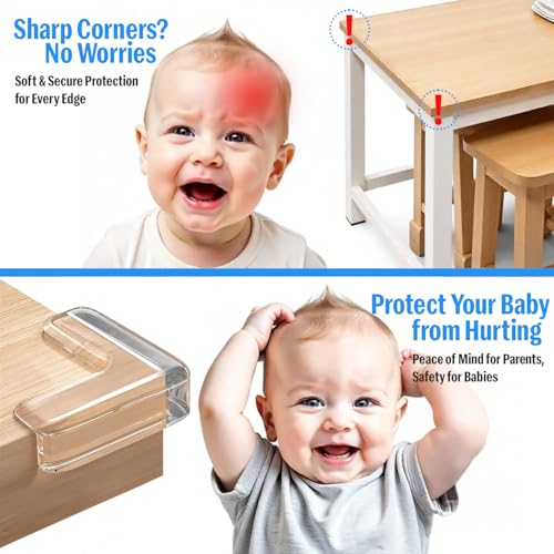 Image of AutoStory Corner Protector for Baby Side Table Edge Kids Sharp Edges Corners Furniture Protectors Guards Proofing Safety Products Home Safe Non-Toxic Child-Friendly Silicon L-Shape Pack of 4