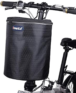 Bicycle Basket, Large Capacity, Snow Protection, Dustproof, Load Capacity 22.0 lbs 10 kg, Front Basket, Easy to Install, Foldable, Waterproof, Ideal for Mountain Bikes, Folding Bicycles, Commuting
