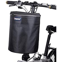 Bicycle Basket, Large Capacity, Snow Protection, Dustproof, Load Capacity 22.0 lbs 10 kg, Front Basket, Easy to Install, Foldable, Waterproof, Ideal for Mountain Bikes, Folding Bicycles, Commuting