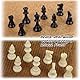 32 Schachfiguren Ohne Brett, Schachfiguren Set, International Standard Schachspiel, mit Königen Königinnen Ritter, für Kinder Teenager Erwachsene, König Hoch 65 mm, Kunststoff Schw/Weiss, Puzzlespiele
