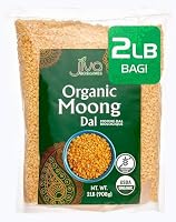 Jiva Organic Yellow Moong Dal 2 Pound - Non-GMO - Great for Kitchari - Split Mung Beans Washed