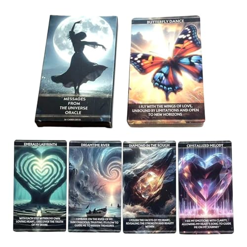 Cartas Del Tarot – Baraja Portátil De 36 Hojas, Herramientas De Adivinación | Juego De Tarot Para Principiantes Con Significados, Viajes A Casa, Fiestas, Amigos, Adultos, Adolescentes, Noche Familiar,