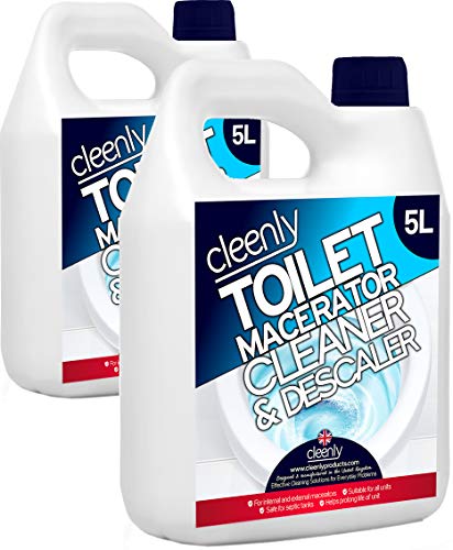 Cleenly Toilet Macerator Cleaner & Descaler 10 L - Concentrated, Long-Lasting Formula, Safe for All Saniflo Pump Units, Toilets & Urinals, Helps Prolong The Life of Your Macerator