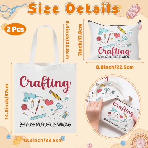 Image of Y1tvei Canvas Bags Gifts, Tote Bag with Makeup Pouch, Birthday Party Favors