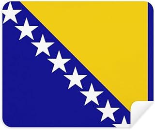 Bosnia and Herzegovina National Flag Country Cleaning Cloth Screen Cleaner 2pcs Suede Fabric