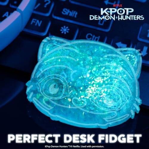 Image of Netflix Kpop Demon Hunters Derpy Blue Gelli Gels - Slow-Flow Glitter Squishy Sensory Toy, Sugar Squish Stress Fidget for Kids & Teens