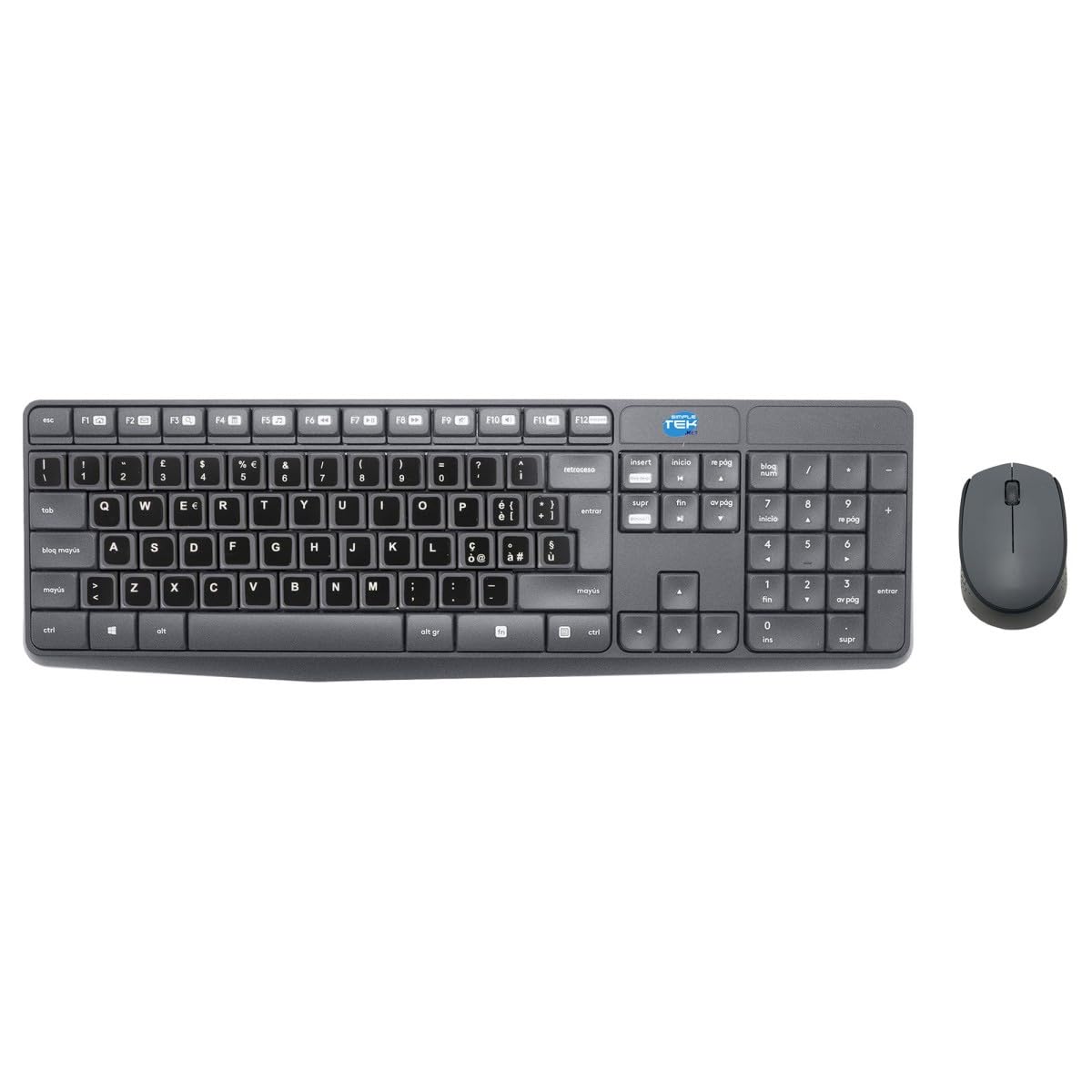 Kit inalámbrico SIMPLETEK resistente a salpicaduras con teclado QWERTY italiano reacondicionado 6