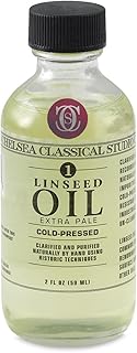 Chelsea Classical Studio Linseed Oil Paint Medium - Cold Pressed Extra Pale Naturally Clarified De-Yellowed by Natural Processed Linseed Oil - [2 oz. Bottle]