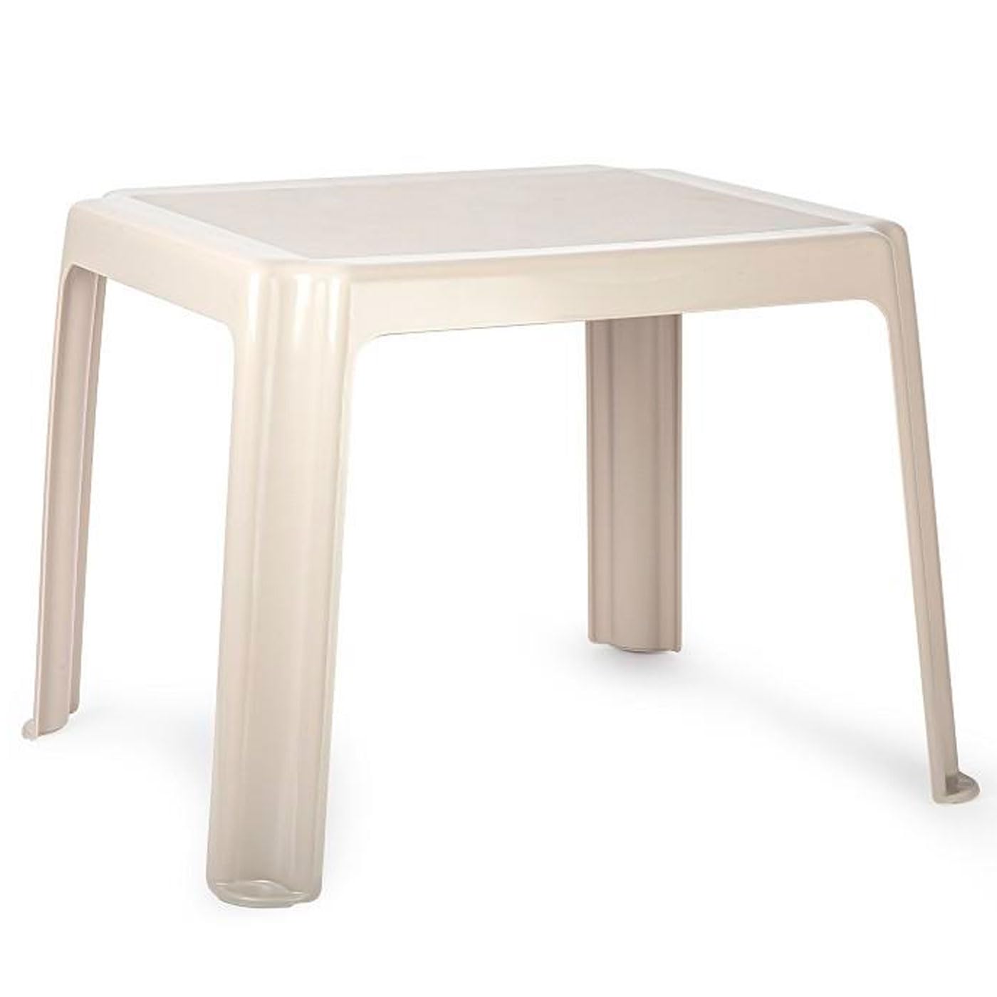 Acan Tradineur Tipi Ensemble de table et chaise pour enfant en plastique, structure solide, pour enfants, intérieur et extérieur, salon, jardin, fabriqué en Espagne (Taupe)