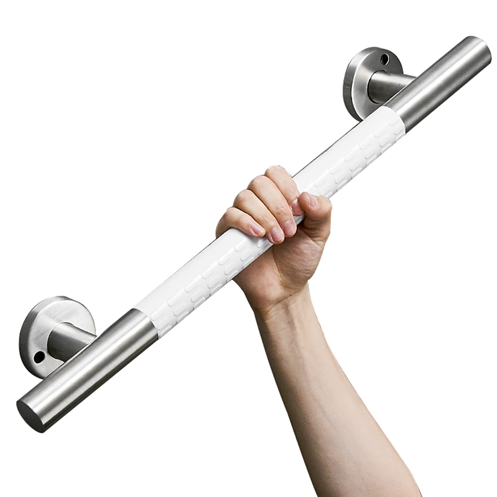 asdchZen Shower Handles Grab Rail Thickened Stainless Steel One-Word Shower Straight Grab Bars Towel Rack Safety Handrail