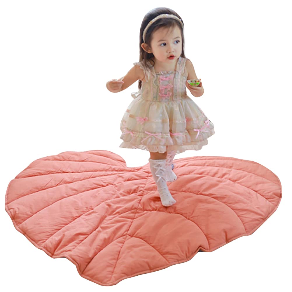 Surakey Tapis Epais Bebe Matelas de Sol Tapis Feuille Vert Tapis D'éveil pour Bébé Tapis Lavable en Coton Multifonction Tapis Enfants pour Ramper Et Jouer, Cadeau pour La Naissance Baby Shower