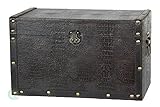 Vintiquewise(TM) Decorative Leather Wooden Trunk/Box