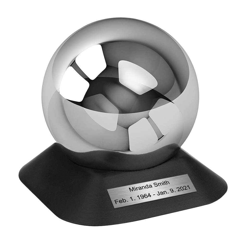 Stainless Steel Urn for Adult, Child or Pet, Keepsake, Various Sizes, Metal Cremation Urn (Keepsake + Plaque)