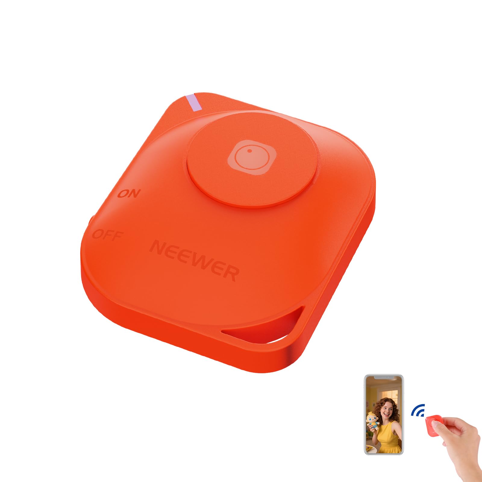 NEEWER RT116 Telecomando Bluetooth Wireless Controllo di Scatto della Fotocamera Compatibile con iPhone iPad Android Smartphone per Instagram Snapchat Selfie Foto Registrazione Video