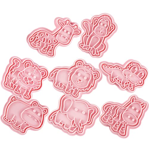 ULTECHNOVO 8 piezas Molde de Galletas de Animales para Hornear Cortadores para Galletas Infantiles y Decoración de Pasteles