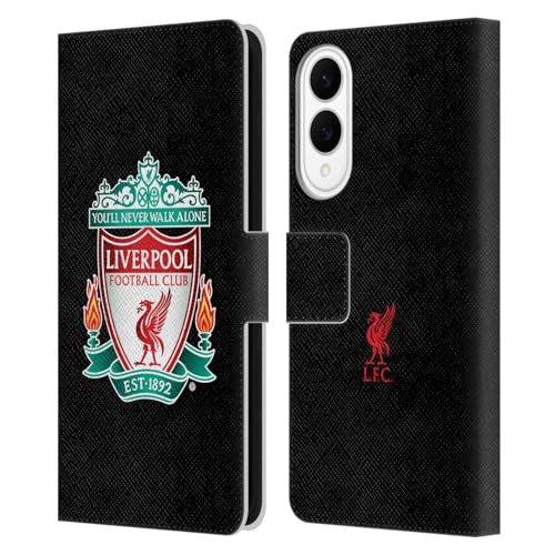 Housse en cuir premium Liverpool FC Noir pour smartphone Samsung Galaxy S25 Edge