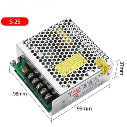Driver LED 24V 25W transformador AC/DC mini regulador de voltaje conmutado S-25-12 5