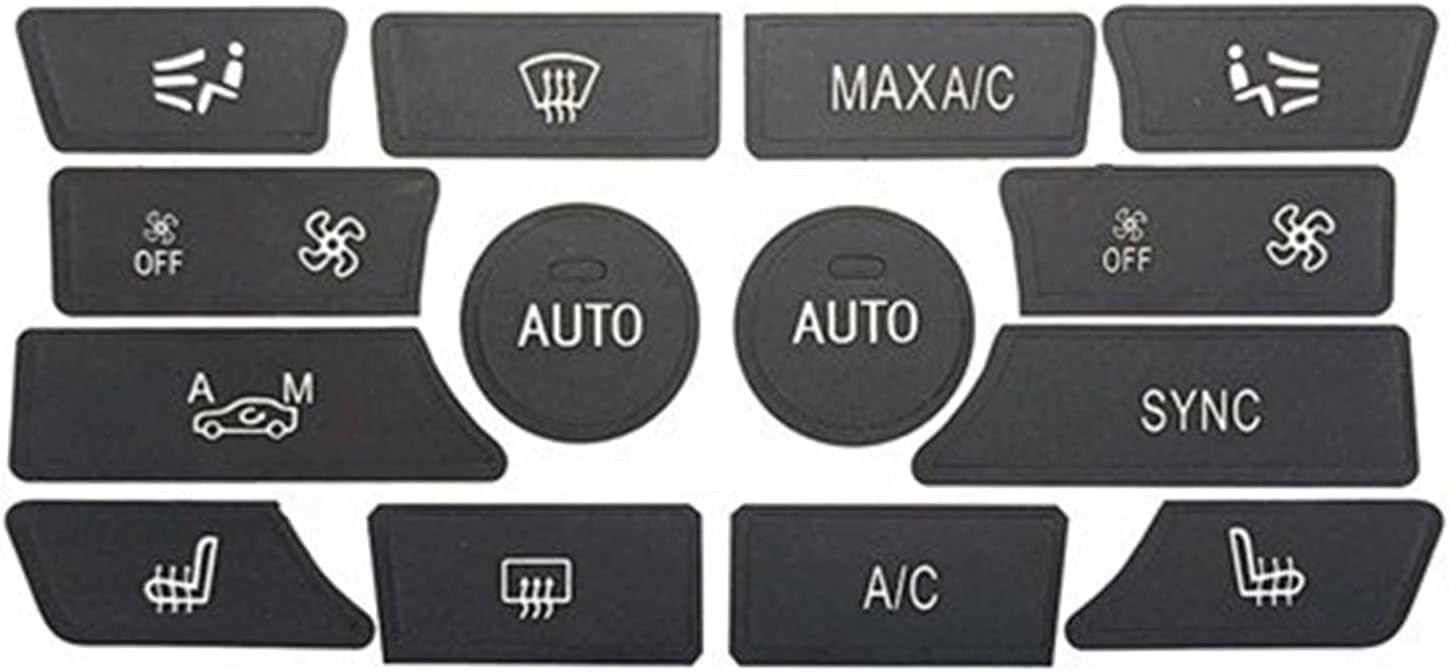 Car Air Conditioning Dash Button Sticker
