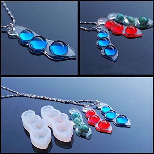 Woohome 8 Pcs Clear Jewelry Silicone Molds And 5 Pcs Plastic Droppers, Jewelry Resin Casting Mold For Making Necklace Pendant Ring Pendant #TOP6