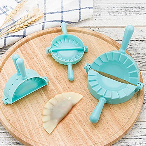 LEAMALLS 3 Piezas Molde para Masa para Hacer empanadillas, Ravioli, Prensa Cortador Maker Masa de Dumpling Molde Masa Herramienta de Cocina Accesorio Cover