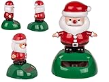 Solar Weihnachtsmann, Wackelfigur Solarfigur, Wackelkopffigur Feiertag Geschenk