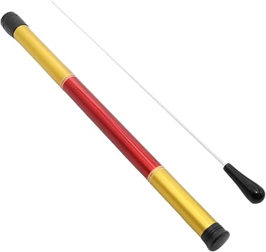 15 Inch Conducting Baton with Resin Handle Lightweight Drum Major Baton with Case, Black