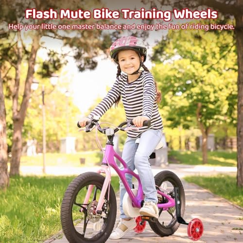 Ruedas de Entrenamiento para Bicicleta LUMINFLY Rosa, Tallas 12 a 20 Pulgadas, Soporte de Equilibrio Ajustable miniatura 2