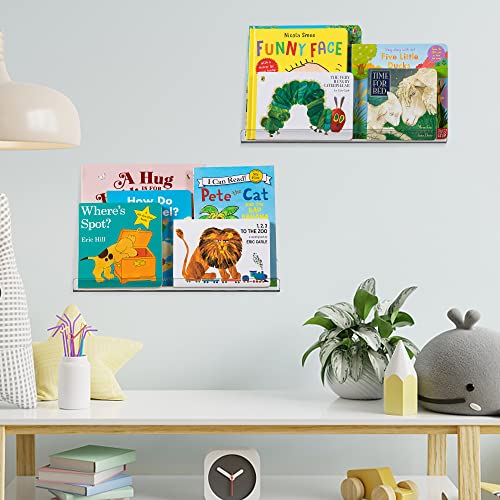 Hblife 15 Inches Invisible Wall Floating Bookshelf For Kids And Nursery, Clear Acrylic Shelves For Figures, 1 Pack (5Mm Thick) #TOP1