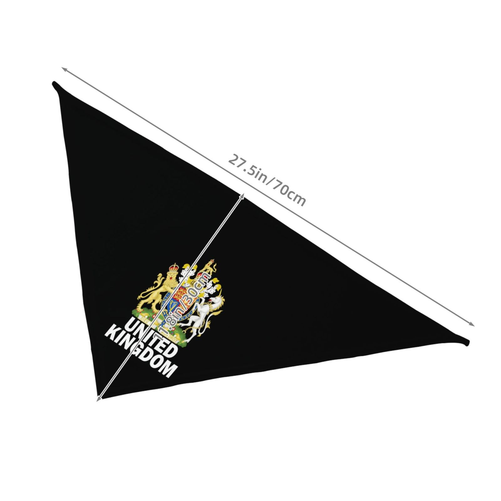 Coat of Arms of United Kingdom Flag Triangle Dog Bandana Scarf Accessories for Pet Bibs