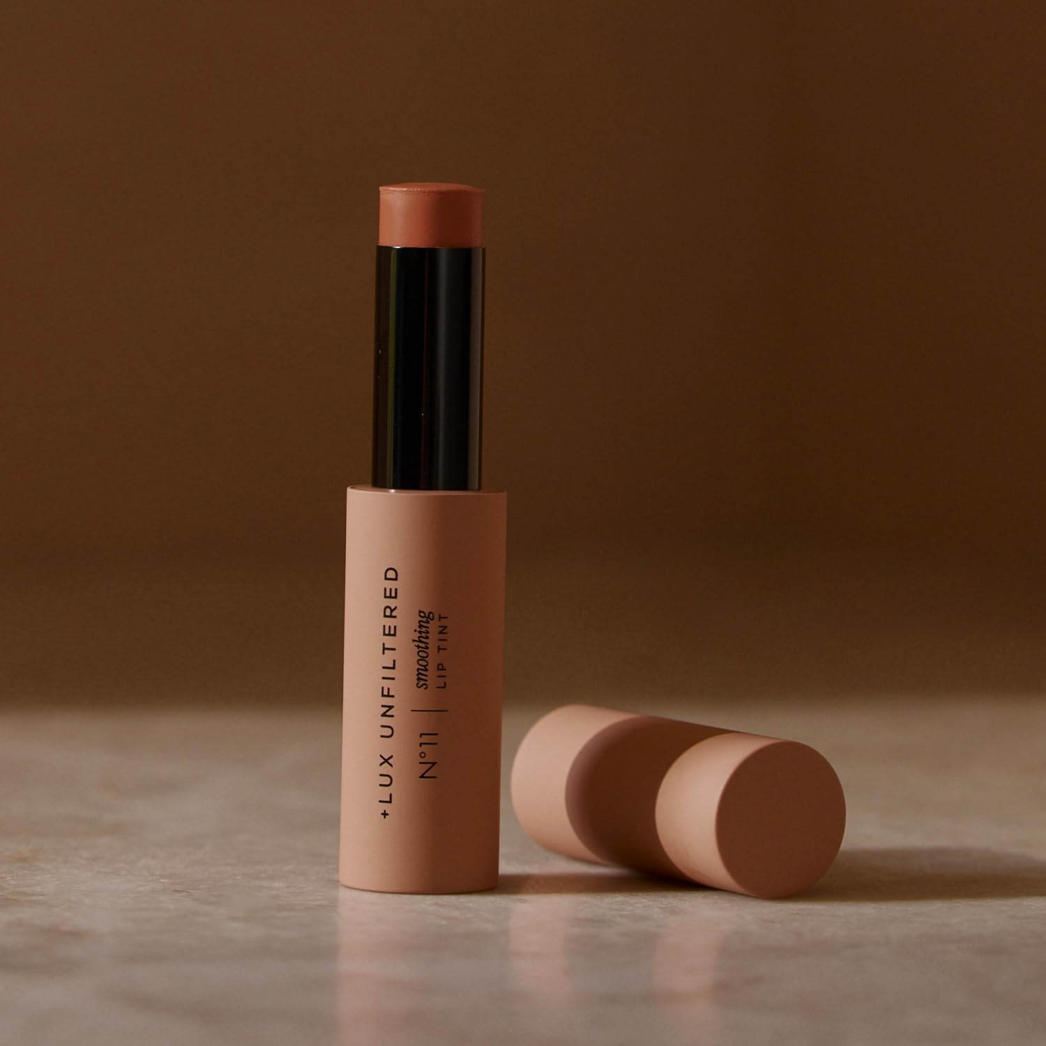 + Lux Unfiltered N°11 Smoothing Hydrating Lip Tint for Women - Tinted Lip Balm with Jojoba & Sunflower Oil - Lightweight, Moisturizing, Semi-Sheer Color - Vegan & Cruelty-Free - Paloma (Nude)