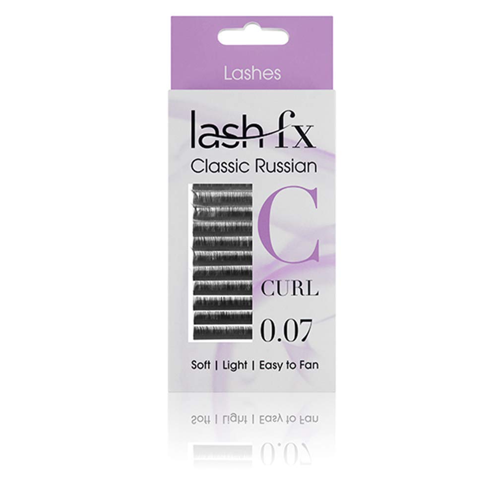 Lash FX C Curl Russian Volume 0.05mm Lightweight False Lashes - 9 mm
