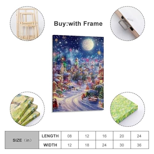 Arbre de Noël murale peinture haute définition impression toile 40x60cm - 2